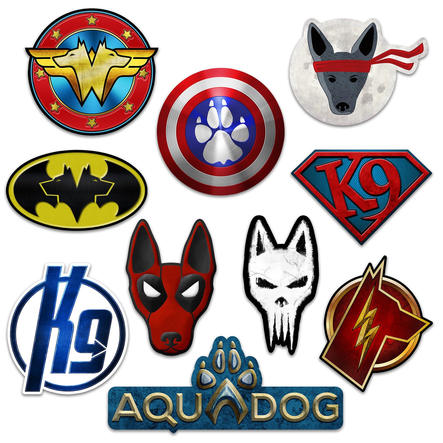 Full Set of K9 Super Hero Decals