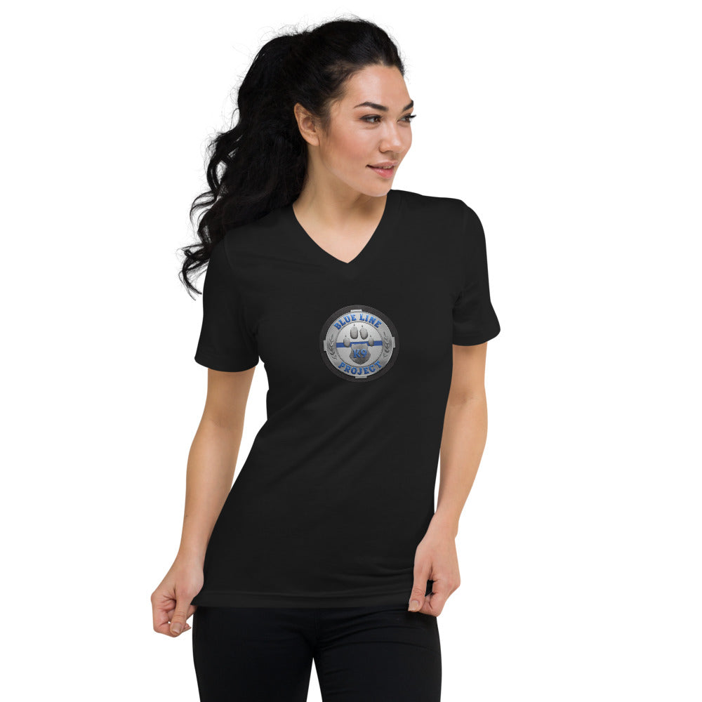 Blue Line K9 3D Logo T-Shirt V-Neck Women