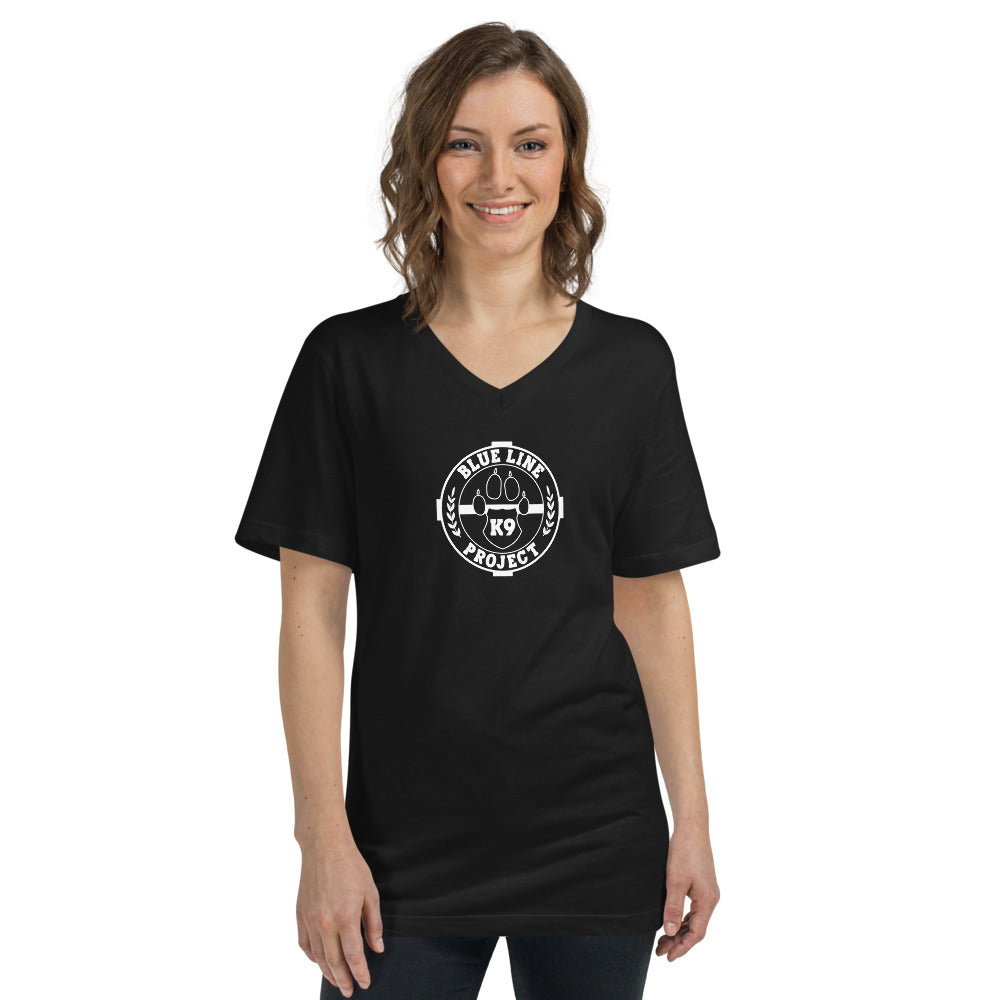 Blue line K9 Logo T-Shirt V-Neck Women