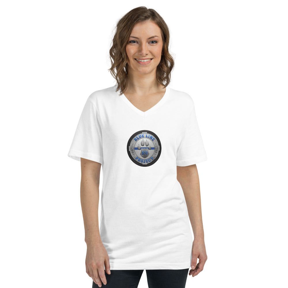 Blue Line K9 3D Logo T-Shirt V-Neck Women