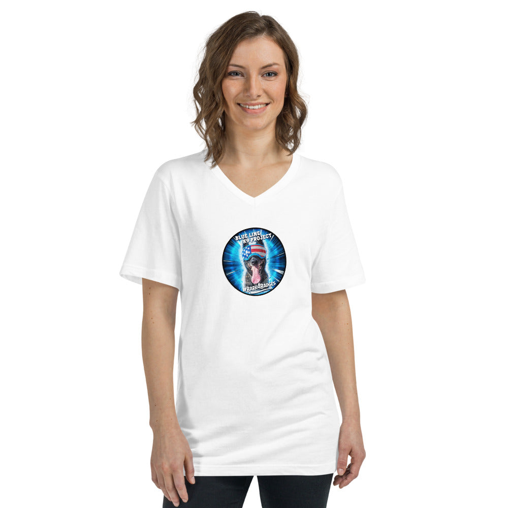 Kudo #Bark4Badges T-Shirt V-Neck Women