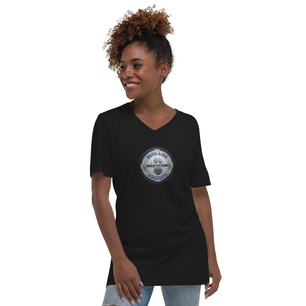 Blue Line K9 3D Logo T-Shirt V-Neck Women